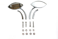 HARLEY Eagle Eye Spiegel Set Billet Chrom Passt für alle Modelle ab 1965, für links- und rechtsseitige Anwendung