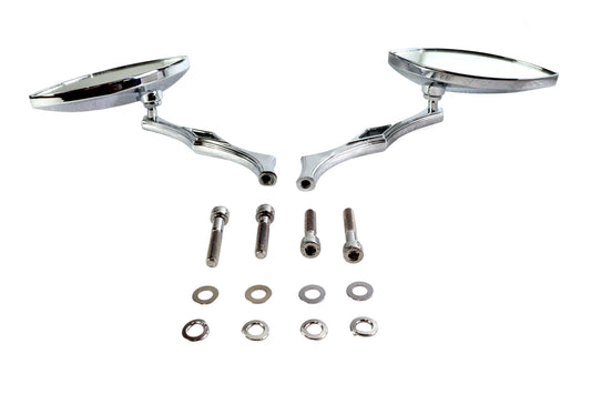 HARLEY Eagle Eye Spiegel-Set Billet Chrom Passt für 1965-UP alle Modelle, für linke und rechte Seite