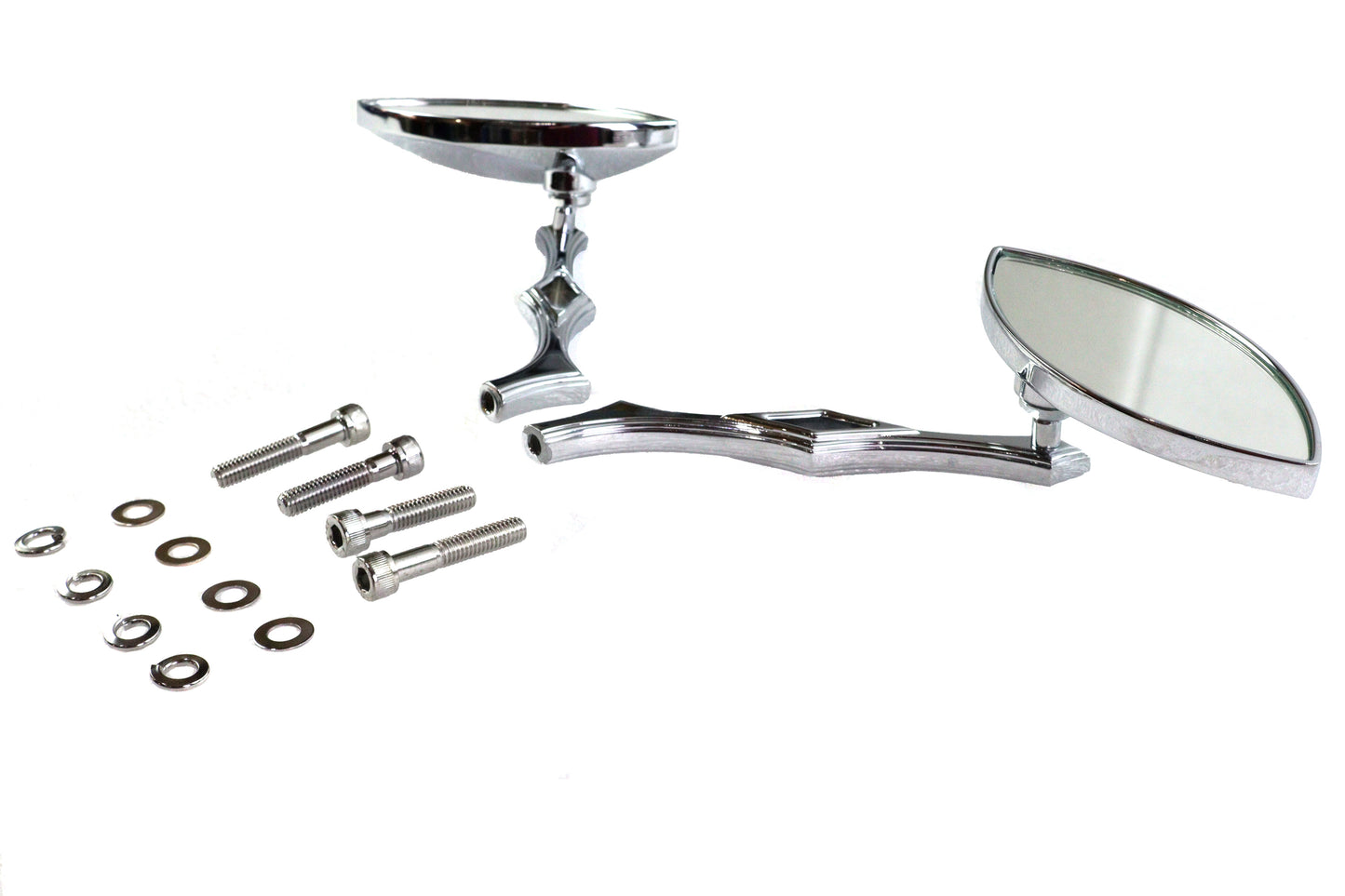 HARLEY Eagle Eye Spiegel-Set Billet Chrom Passt für 1965-UP alle Modelle, für linke und rechte Seite