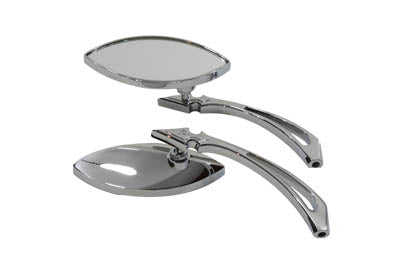 HARLEY Eagle Eye Mirror Set Billet Chrome Fits 1965-UP All, models for left and right side applicati