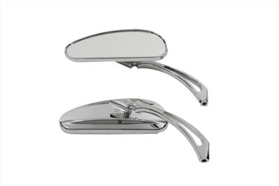 HARLEY Deco Spiegel-Set Billet Chrom Passend für alle Modelle ab 1965, für links und rechts