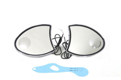 HARLEY Verkleidungsspiegel-Set Chrom passend für 1996–2010 FLHT,
