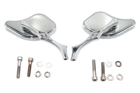 HARLEY Pork Chop Spiegel-Set Billet Passt für alle Modelle ab 1965, für links und rechts