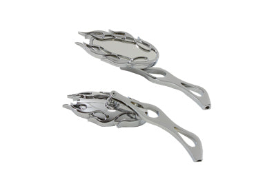 HARLEY Fireball Spiegel Set Chrom Passend für 1965-UP Alle Modelle, für linke und rechte Seite