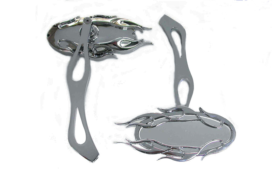 HARLEY Fireball Spiegel Set Chrom Passend für 1965-UP Alle Modelle, für linke und rechte Seite