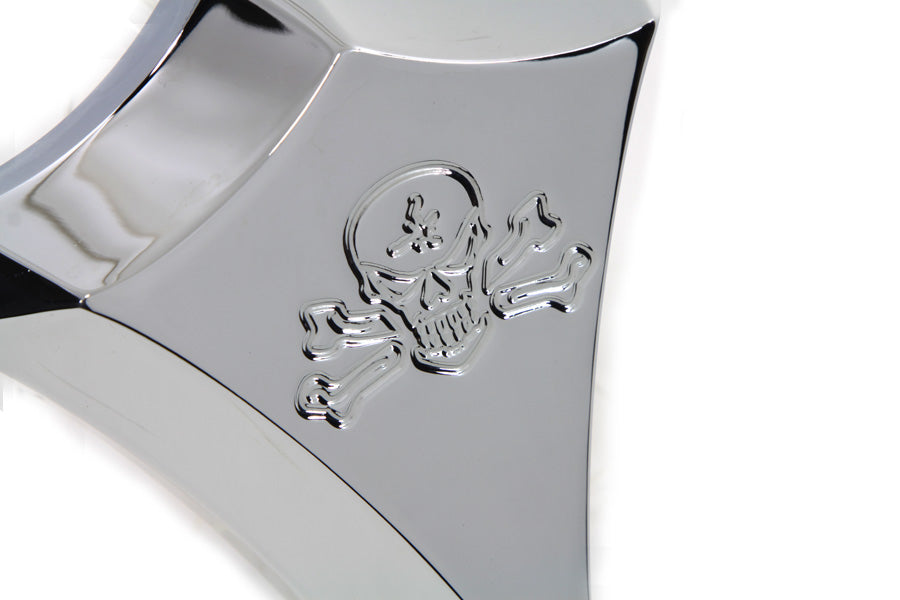 HARLEY Billet-Vergaserabdeckung Totenkopf-Design Chrom Passt für 1990-2017 FXST, 1990-2017 FLST, 1990-UP F