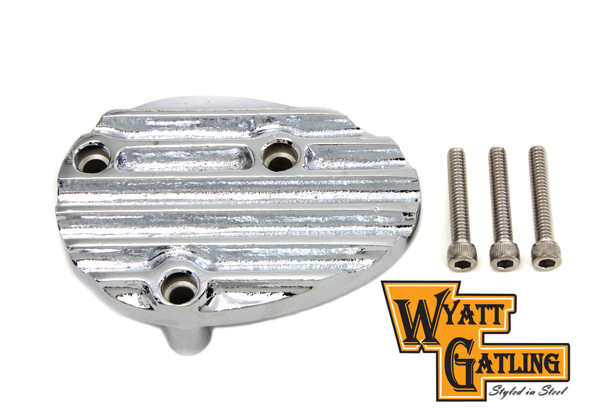 HARLEY Wyatt Gatling Chrom Vergaserabdeckung mit Rippen passend für 1975–1987 FL, 1980–1987 FX, 1971–1987 X