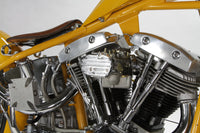 HARLEY Wyatt Gatling Chrom Vergaserabdeckung mit Rippen passend für 1975–1987 FL, 1980–1987 FX, 1971–1987 X