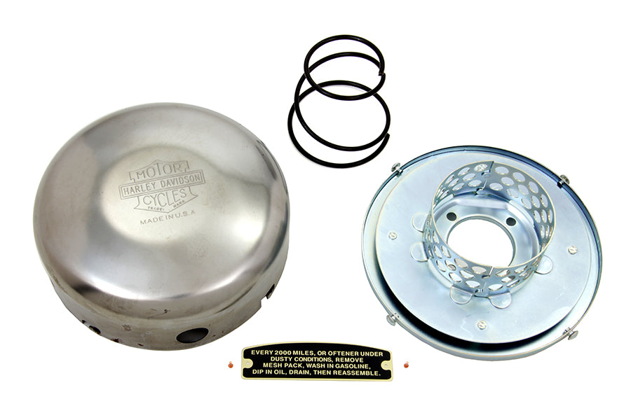 HARLEY 6 Zoll Rusty J-Slot Luftfilter Passend für 1941-1965 FL,   1941-1948 UL,   1941-1952 WL,
