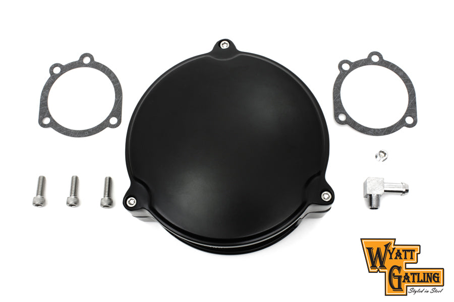 HARLEY Wyatt Gatling Black New Era Smooth Air Cleaner fits 1990-2015 FXST,  1990-1994 FXR,  1990-2007 FLT,  1988-2006 XL,  1990-2015 FLST,  1991-2017 FXD,