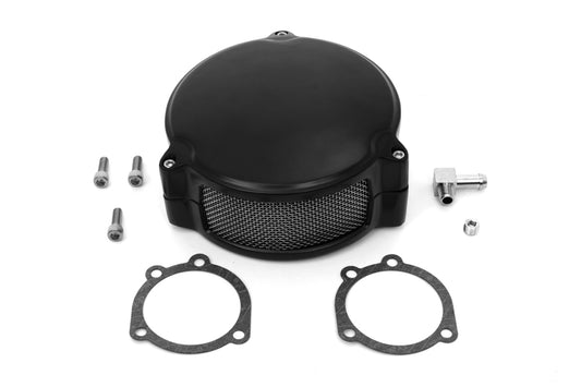 HARLEY Wyatt Gatling Black New Era Smooth Air Cleaner fits 1990-2015 FXST,  1990-1994 FXR,  1990-2007 FLT,  1988-2006 XL,  1990-2015 FLST,  1991-2017 FXD,