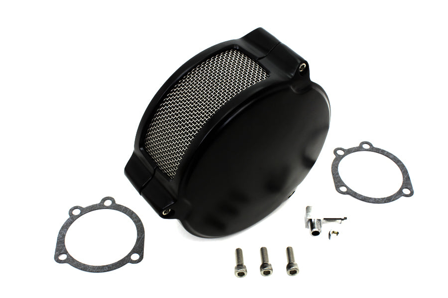 HARLEY Wyatt Gatling Black New Era Smooth Air Cleaner fits 1990-2015 FXST,  1990-1994 FXR,  1990-2007 FLT,  1988-2006 XL,  1990-2015 FLST,  1991-2017 FXD,