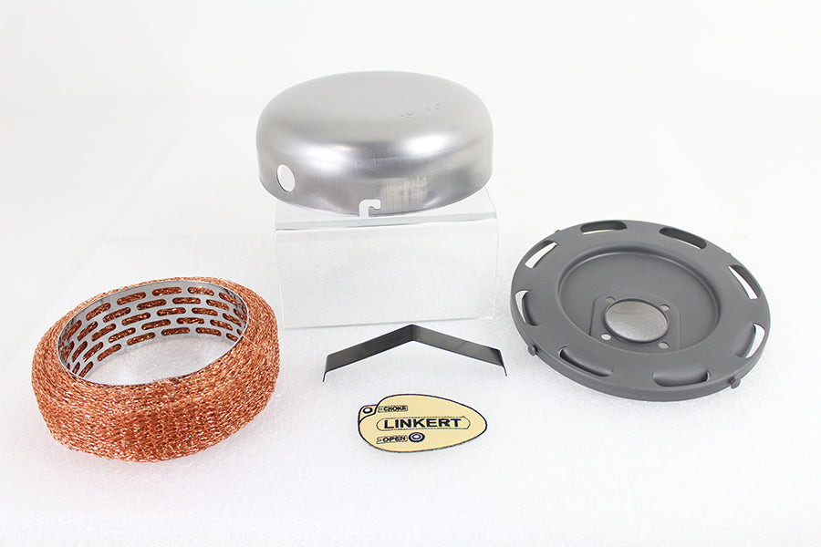 HARLEY 7 inch Raw Linkert Air Cleaner Fits 1941-1965 FL,   1941-1957 G,   1936-1952 W,