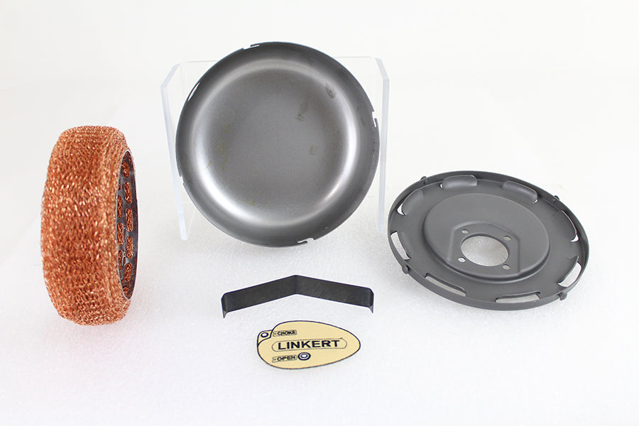 HARLEY 7 inch Raw Linkert Air Cleaner Fits 1941-1965 FL,   1941-1957 G,   1936-1952 W,