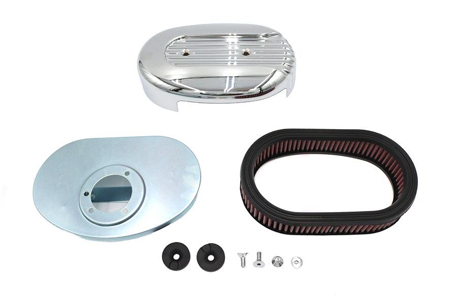 HARLEY Oval Luftfiltergehäuse passend für 1990-2007 FLT, 1990-2015 FXST, 1990-2015 FLST, 1991-2017