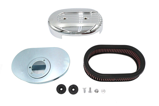 HARLEY Oval Luftfiltergehäuse passend für 1990-2007 FLT, 1990-2015 FXST, 1990-2015 FLST, 1991-2017