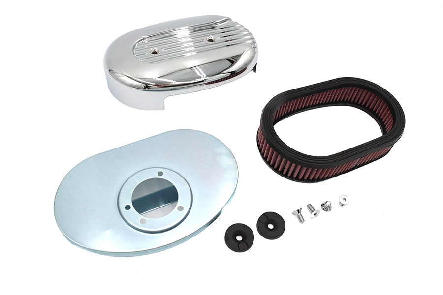 HARLEY Oval Luftfiltergehäuse passend für 1990-2007 FLT, 1990-2015 FXST, 1990-2015 FLST, 1991-2017