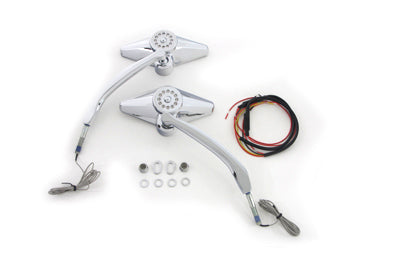 HARLEY Diamond Shape Spiegel Set mit Billet Stielen Passend für 0- Alle, Modelle für linke und rechte Anwendung