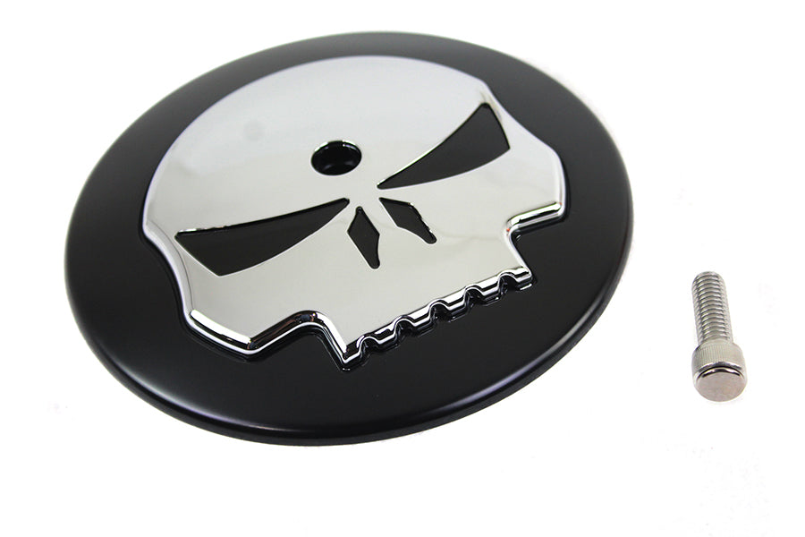 HARLEY Wyatt Gatling Skull Air Cleaner Cover Insert fits 1999-2013 FLT,  2000-2015 FXST,  1999-2008 FXD,  2000-2015 FLST,