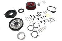 HARLEY Extreme Billet Luftfilter-Kit Luxe Style Schwarz Passend für 1999-2017 FXD, 1999-2007 FLT, 1999-2