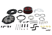 HARLEY Extreme Billet Luftfilter-Kit Torque Style Schwarz Passend für 1999-2017 FXD, 1999-2007 FLT, 1999