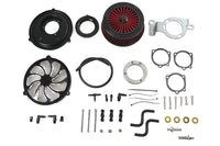 HARLEY Extreme Billet Luftfilter-Kit Torque Style Schwarz Passend für 1999-2017 FXD, 1999-2007 FLT, 1999