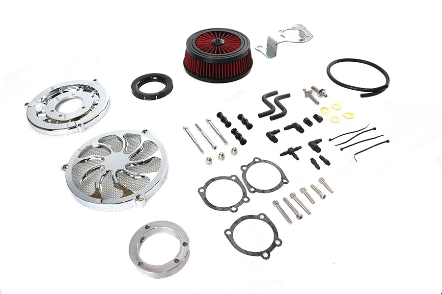 HARLEY Extreme Billet Luftfilter-Kit Torque Style Chrom Passend für 1999-2017 FLT, 1999-2007 FLT, 199