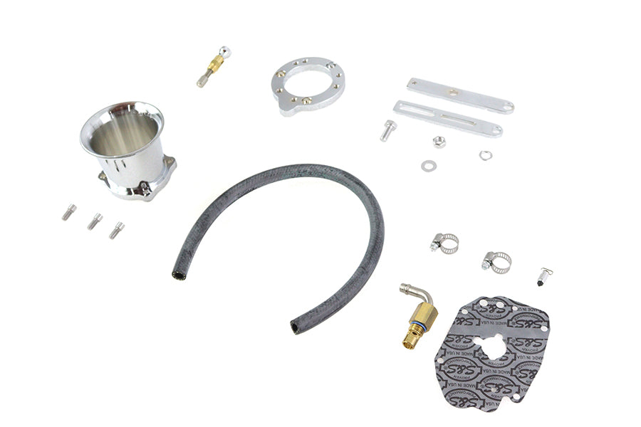 HARLEY Velocity Stack Kit Chrom Passt für 0- Custom, Anwendung für S&S E" Vergaser"