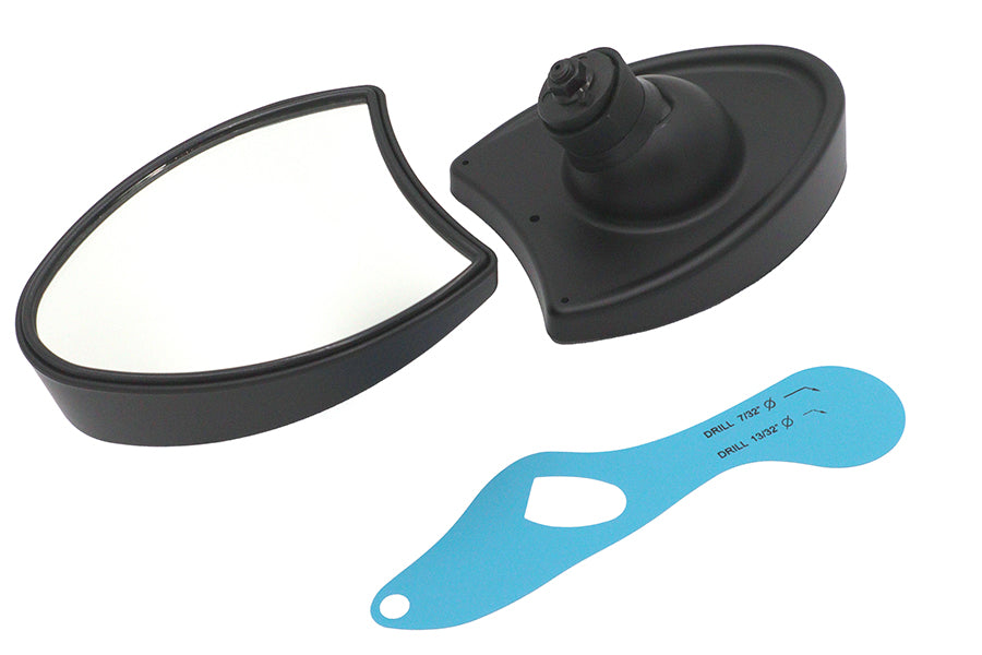 HARLEY Verkleidungsspiegel-Set Schwarz Passend für 1996-2010 FLHT,