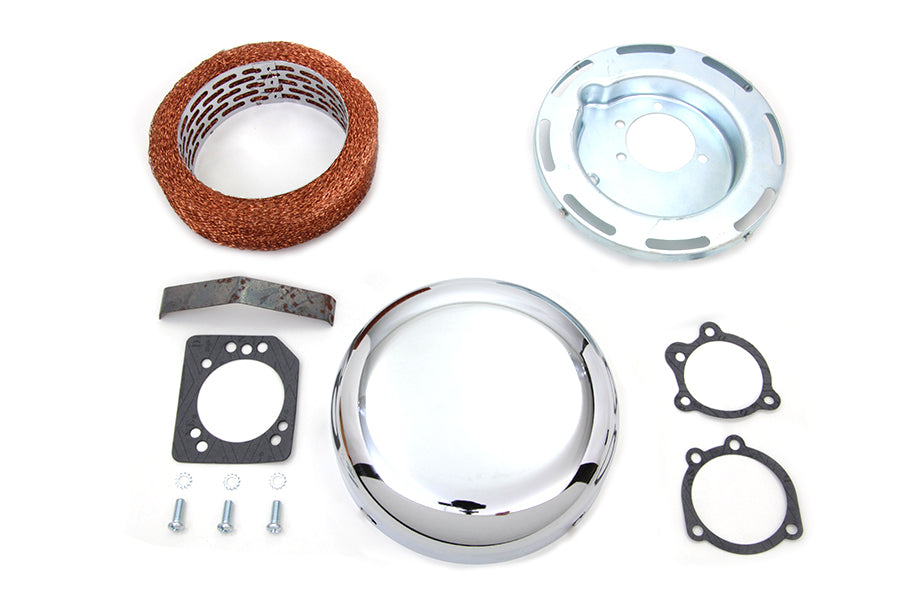 HARLEY 7 inch Round Air Cleaner Assembly Chrome Fits 1972-1984 FL,   1972-1984 FX,   1972-1984 FX,