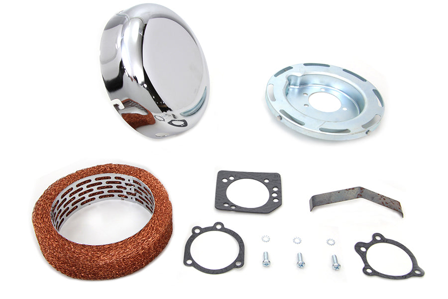 HARLEY 7 inch Round Air Cleaner Assembly Chrome Fits 1972-1984 FL,   1972-1984 FX,   1972-1984 FX,