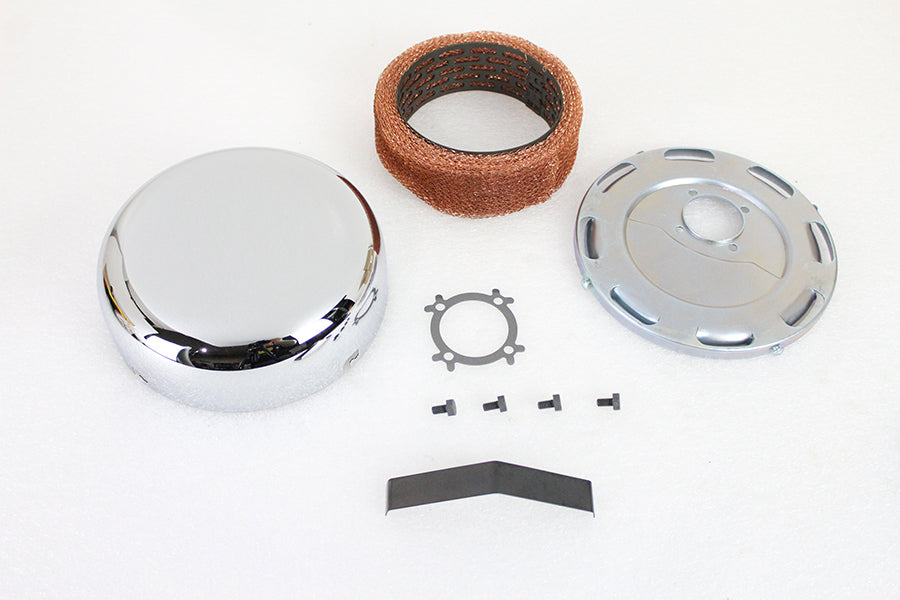 HARLEY Chrom Linkert J-Slot Luftfiltergehäuse passend für 1941-1965 FL,
