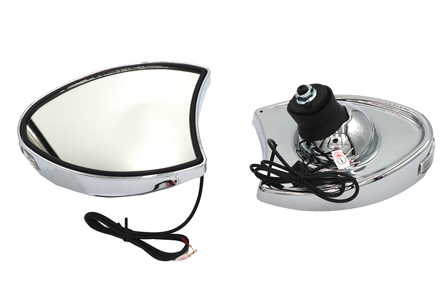 HARLEY Verkleidungsspiegel-Set Chrom passend für 1996–2010 FLHT,