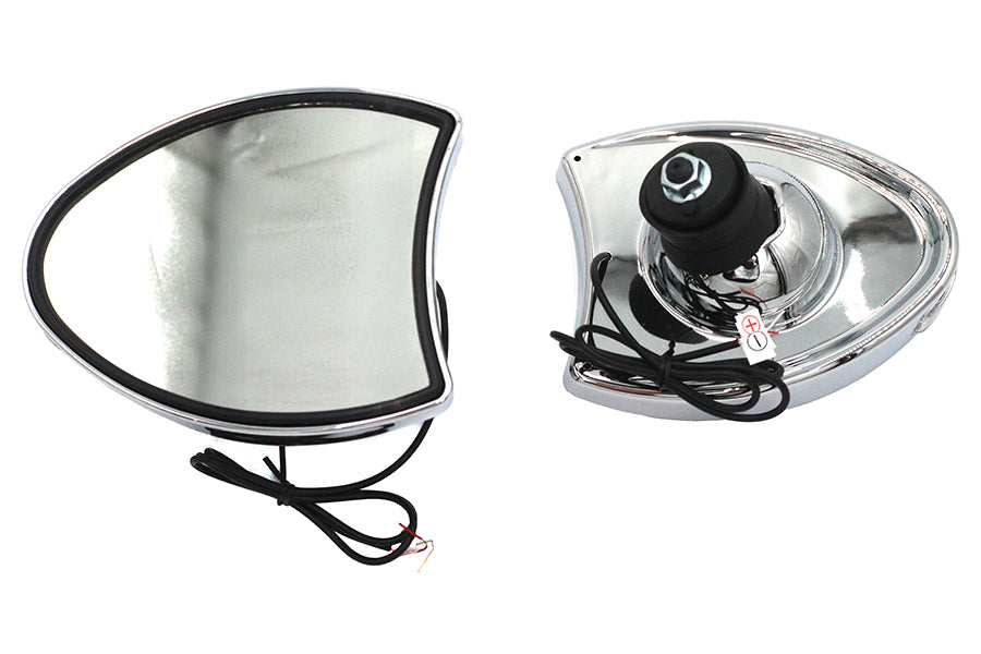 HARLEY Verkleidungsspiegel-Set Chrom passend für 1996–2010 FLHT,