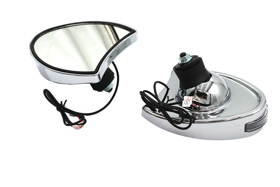 HARLEY Verkleidungsspiegel-Set Chrom passend für 1996–2010 FLHT,