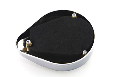 HARLEY 5 Zoll Teardrop Vergaserabdeckung Chrom Passt für 1993-2006 FXST, 1990-1992 FLST, 1990-1992 FX
