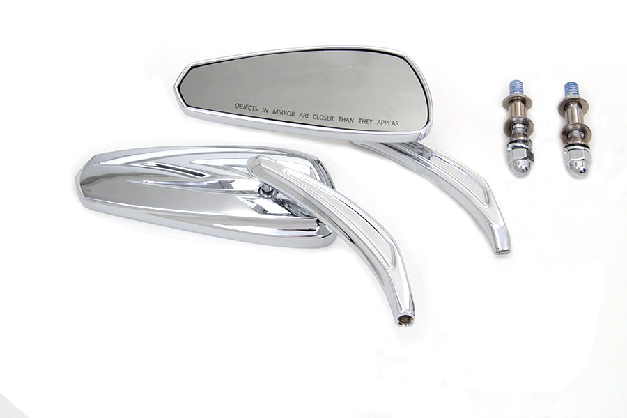 HARLEY Chrom Tribal Teardrop Spiegel mit Billet-Stielen Passend für Modelle ab 1982, links und rechts
