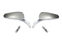 HARLEY Chrom Tribal Teardrop Spiegel mit Billet-Stielen Passend für Modelle ab 1982, links und rechts