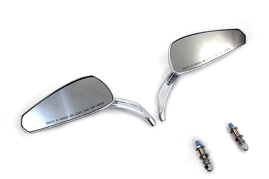 HARLEY Chrom Tribal Teardrop Spiegel mit Billet-Stielen Passend für Modelle ab 1982, links und rechts