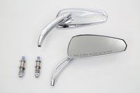 HARLEY Chrom Tribal Teardrop Spiegel mit Billet-Stielen Passend für Modelle ab 1982, links und rechts