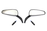 HARLEY Glanzschwarz Tribal Teardrop Spiegel mit Billet-Stielen Passend für 1982-UP Alle Modelle, links und r