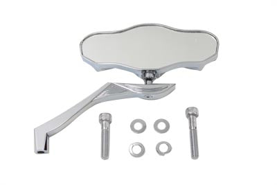 HARLEY 3 Skull Mirror with Billet Wing Stem Fits 1965-UP All, models for left or right side applicat