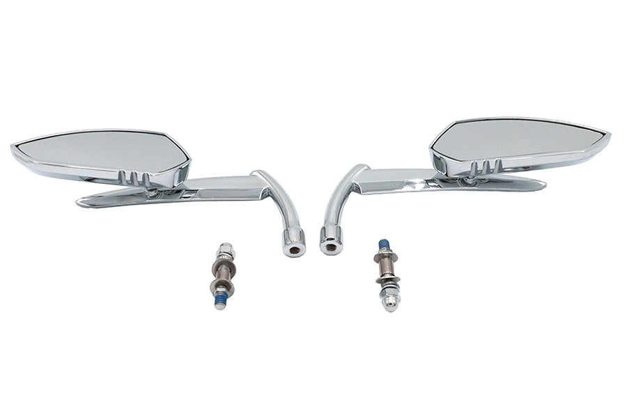 HARLEY Teardrop Apache Style Spiegelset Billet Chrom Passend für 1965-UP Alle Modelle, für linke und rechte Seite