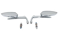 HARLEY Teardrop Apache Style Spiegelset Billet Chrom Passend für 1965-UP Alle Modelle, für linke und rechte Seite