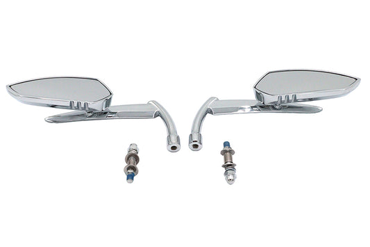 HARLEY Teardrop Apache Style Spiegelset Billet Chrom Passend für 1965-UP Alle Modelle, für linke und rechte Seite