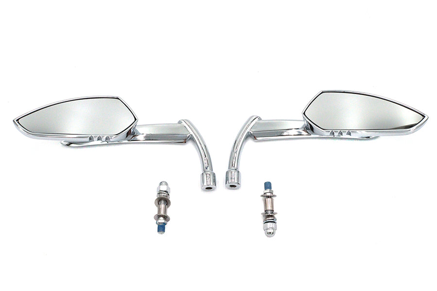 HARLEY Teardrop Apache Style Spiegelset Billet Chrom Passend für 1965-UP Alle Modelle, für linke und rechte Seite