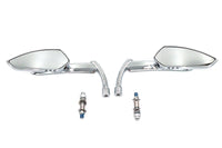 HARLEY Teardrop Apache Style Spiegelset Billet Chrom Passend für 1965-UP Alle Modelle, für linke und rechte Seite