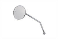 HARLEY Round Mirror Chrome with Round Stem Fits 1965-UP All, models for left side application