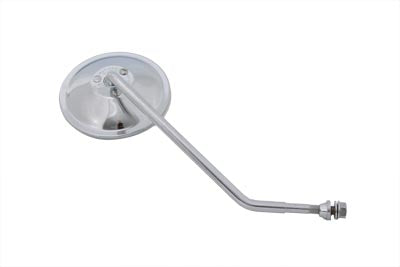 HARLEY Round Mirror Chrome with Round Stem Fits 1965-UP All, models for left side application
