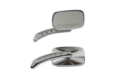 HARLEY Oval-Spiegelset Chrom passend für alle Modelle ab 1965, zur linken und rechten Montage